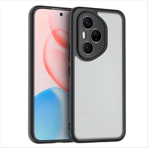 Phone Case for Honor 400/400 Pro, Air Cushion Design for Enhanced Drop Protection, Transparent Back, Border, Lens Area Raised, 1 Piece