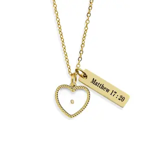 Mustard Seed Heart Necklace