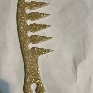 GOLD - Spike It Up: Handcrafted Resin Decorative Comb for Edgy Styles!