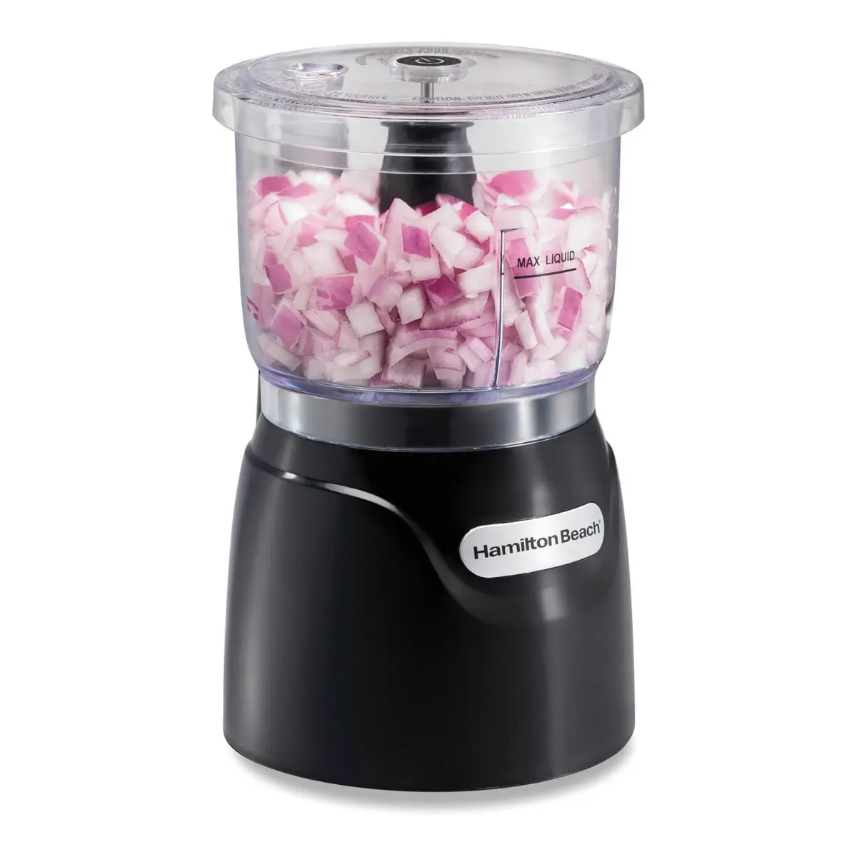 3 Cup Electric Vegetable Chopper & Mini Food Processor | Simple Stack & Press Design | 350 Watts & Stainless Steel Blades For Dicing, Mincing & Puree | Dishwasher Safe | Black