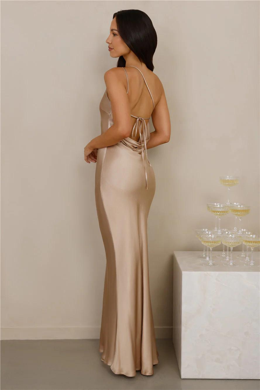 Long Backless Lace Up Slim Fit Women's Dress