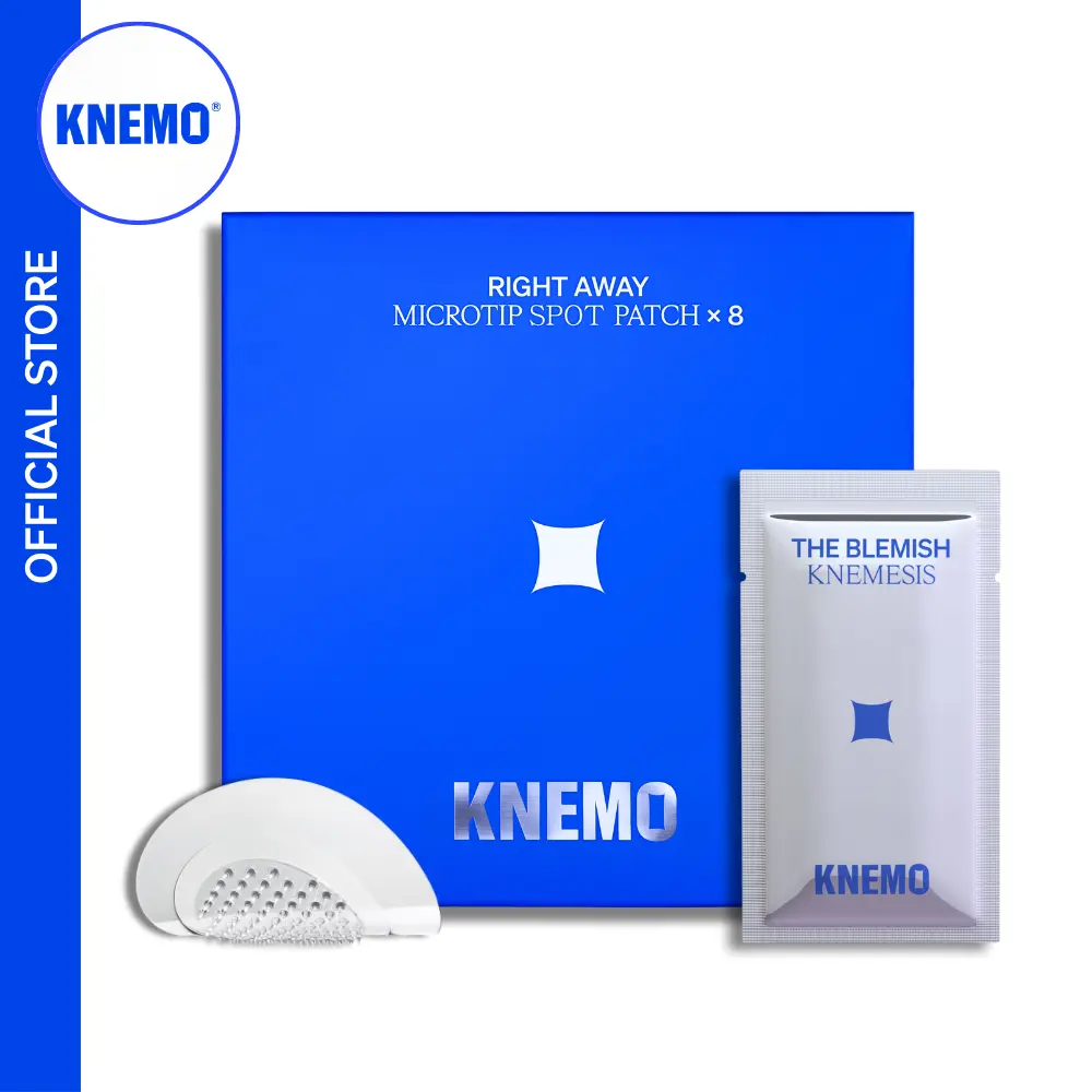 [KNEMO Official] RIGHT AWAY Microtip Hydrocolloid Pimple Patch, Acne Care for Early Stage Zits & Deep Blemishes, 8 Patches, Soothing, Calming, Tea Tree, Green Tea, Salicylic Acid, Skin Repair, Fragrance Free, Cruelty Free