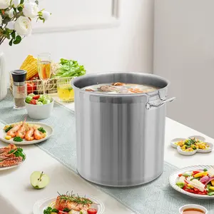 Stainless Steel Large Stock Pot with Draining Bucket,Cooking Pot Stockpot with Strainer & Lid, Seafood Boil Pot Turkey Fryer Pot, Multi-Pot for Soup