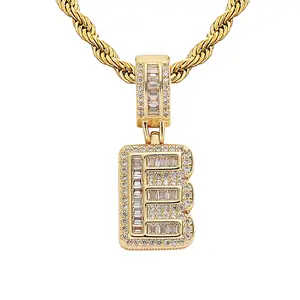 Initial Letter Necklace for Women Men, Letter A-Z Pendant Initial Necklace with 24 Inch Rope Chain Name Letter Necklaces Jewelry Cifts