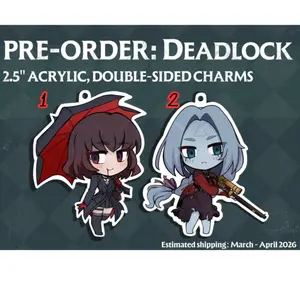 Deadlock Acrylic Charm Keychain | Mina Ha, Vindicta Fanart Double-Sided