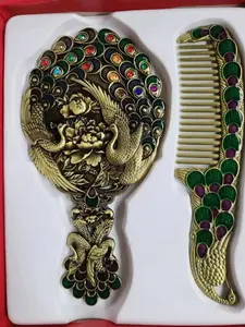 Ochun Oshun Yalorde Mirror/Espejo and Comb/Piene Santeria Osha Santo Vintage Hair Brush Hair Styling Tools