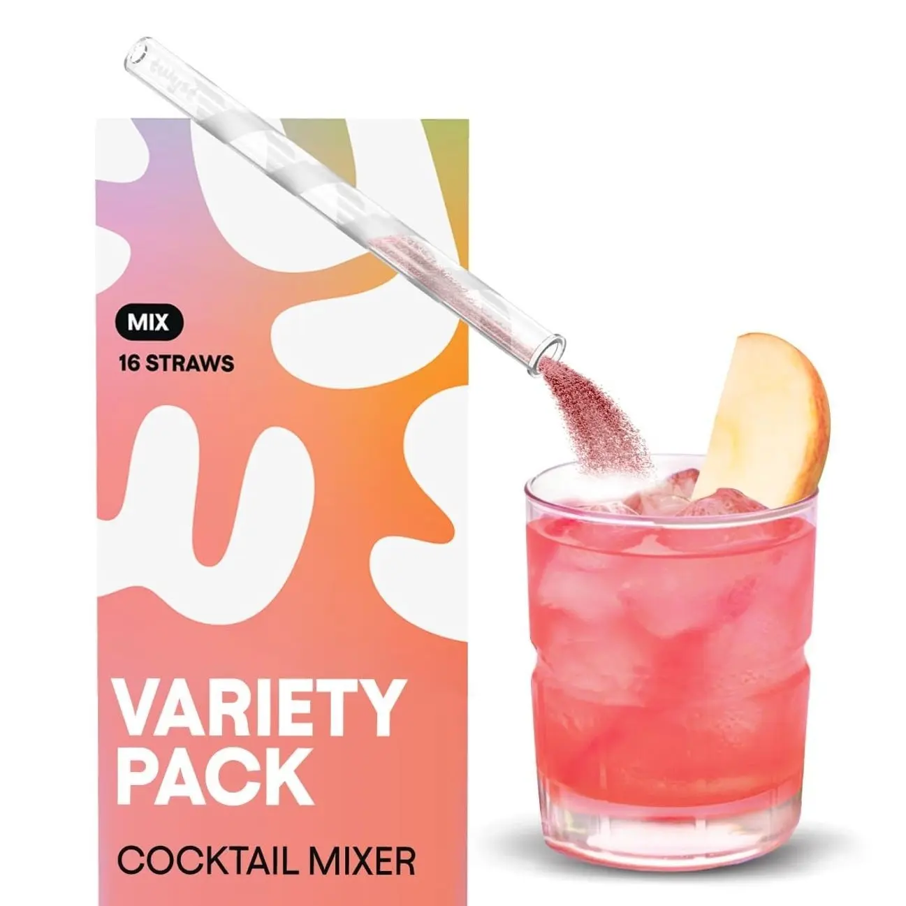 Twyst Craft Cocktail & Mocktail Mixer, Variety Pack, Low Calorie Drink Mix with Electrolytes, No Added Sugar, with Vitamins B, C & D and Biotin, 16 Single Serve Mixers