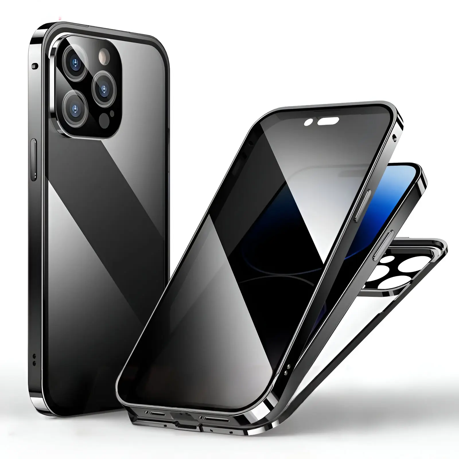 Stealth Case for iPhone, Privacy Case, anti peep, temperred glass