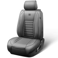 Gray Leather Car Seat Cover