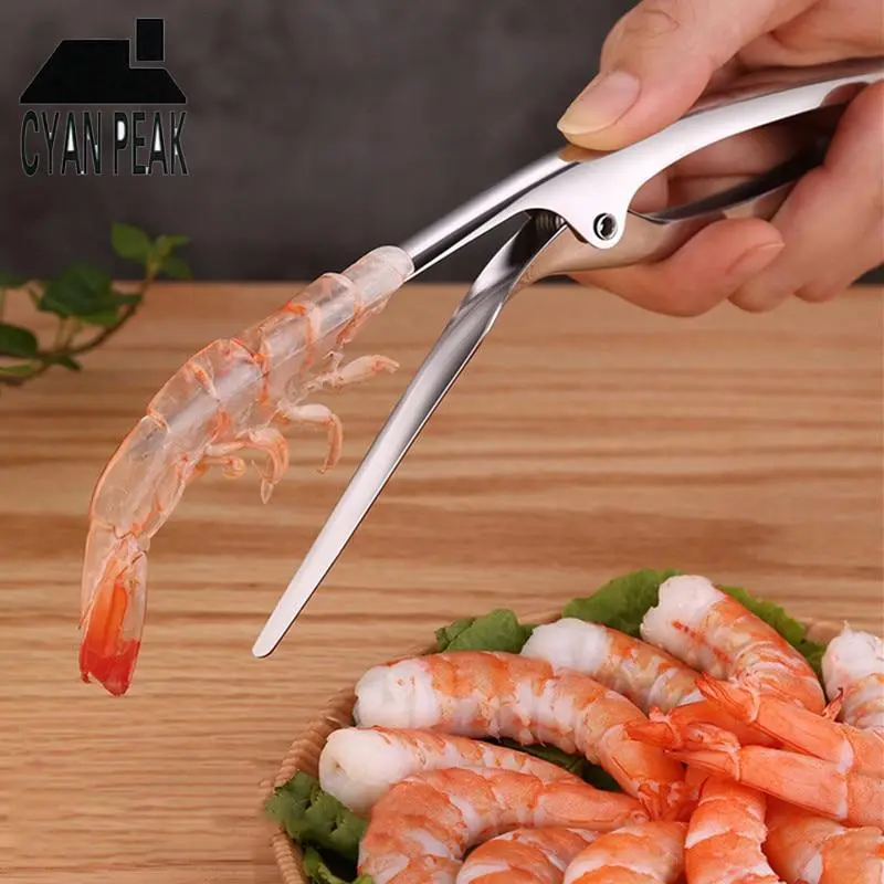 Portable Stainless Steel Shrimp Peeler & Deveiner - Perfect Kitchen Tool for Lobster & Fish!