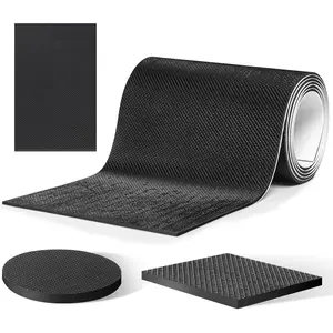 Self Adhesive Non Slip Furniture Pads 4"x40" Rubber Floor Protectors, Cuttable Anti Skid Grippers for Hardwood Floors, Scratch and Slide Protection