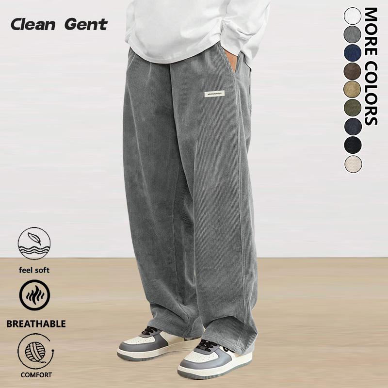 Clean Gent Men's Loose Fit Letter Patch Drawstring Waist Straight Leg Pants, Unisex Casual Pocket Corduroy Trousers, Suitable for Everyday Wear, Loungewear, Christmas Attire, Versatile and Comfortable Relaxed Fashion for Men All Year Round Clean Gent Men's Loose Fit Letter Patch Drawstring Waist Straight Leg Pants, Unisex Casual Pocket Corduroy Trousers, Suitable for Everyday Wear, Loungewear, Christmas Attire, Versatile and Comfortable Relaxed Fashion for Men All Year Round