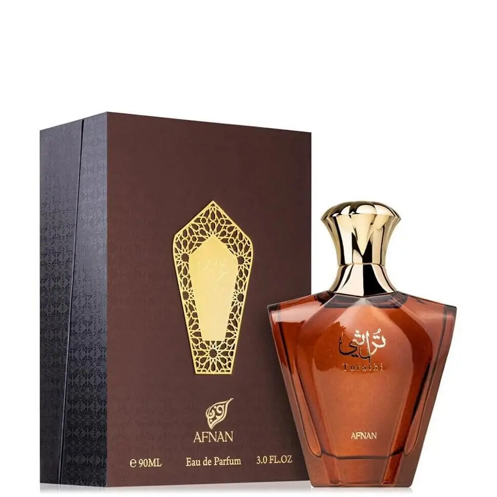 Afnan Turathi Brown Eau de Parfum Fragrance for Men 3 Oz Woody Scent Perfume