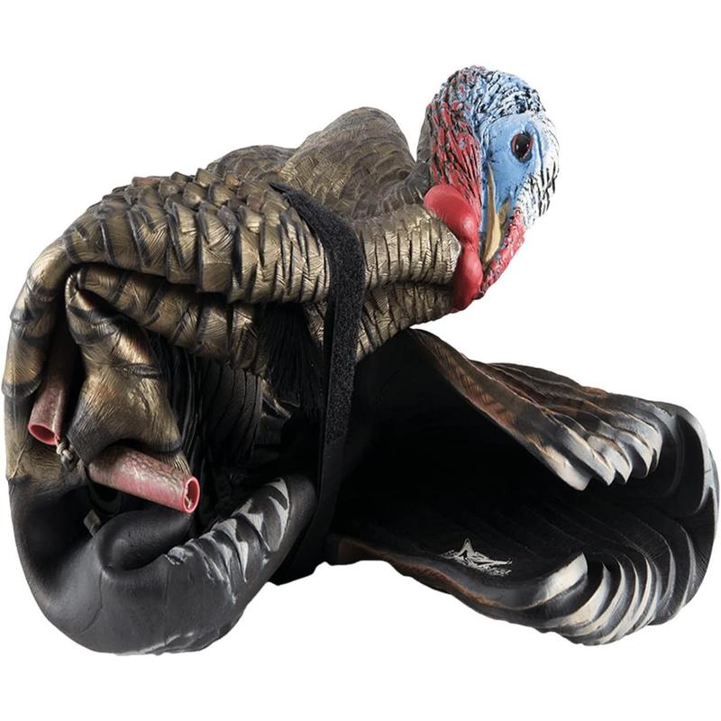 LCD Half-Strut Jake Turkey Decoy| Durable Realistic Lifelike Collapsible Standing Hunting Decoy with Carry Bag & Stake, AVX8012 Solar Trail Camera Phone Alerts