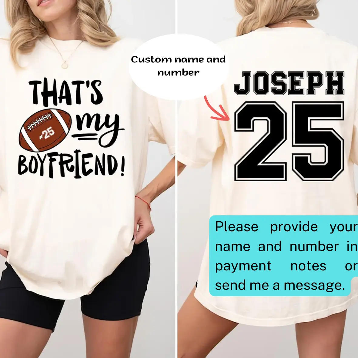 This Is My Boyfriend Football Shirt – Game Day Girlfriend Tee