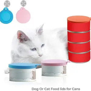 Silicone Pet Can Lid Cat Dog Food Preservation, Three-In-One Silicone Sealed Cover, Freestanding Feeding Container, Model Xinghao