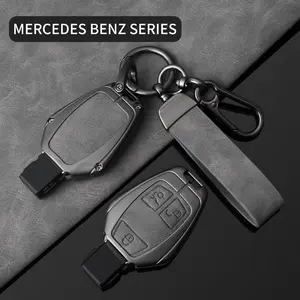 Metal Car key cover Car Key Protector Key Fob Protector Car Key Holder With keychain For Mercedes-Benz A/b/c/s-Class Amg/gla/cla/glc Models W176/w221/w204/w205, Durable Car Accessory