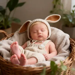 Newborn Photography Baby Animal Theme Rabbit Costume, Infant Photo Shoot Set, Cute Baby Clothes for Photoshoots, Adorable Newborn Clothing