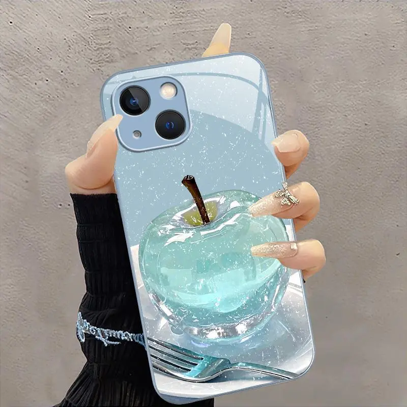 Dreamy Crystal Apple iPhone Case Sparkling Aesthetic Protective Cover, Compatible with iPhone【iPhone 13】666