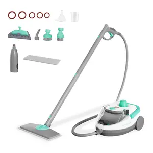 #JumpstartSale HAUSHOF Steam Cleaner, 1500W Powerful Steam Cleaner for Home with 19 Accessories & 51Oz Water Tank, Chemical-Free Multipurpose Portable Steambot for Floor, Tile, Grout, Couch, Window & Car