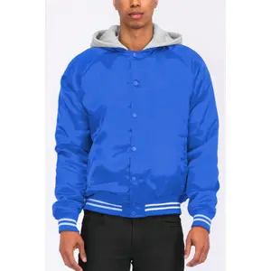 Satin Varsity Bomber Jacket