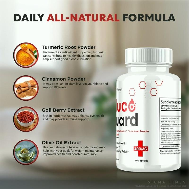 Gluco Guard Advanced Blood Sugar Support Pills for Overall Metabolic Health 60ct