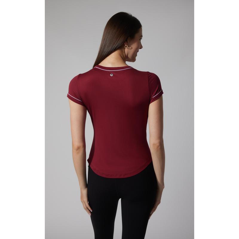 2 PK Super Soft Synergy High Crew Neck Short Sleeve Top and Crew Neck Top