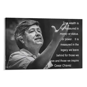 Cesar Chavez Quote Poster Civil Rights Leader Poster Poster Canvas Wall Art For Bedroom Decor Bar Office Room Decor Gift