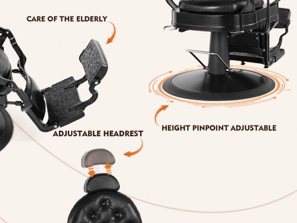 Heavy Duty Barber Chairs Vintage Salon Chair Retro Barber Chair for Salon Shop