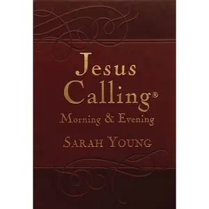 Jesus Calling Morning and Evening, Brown Leathersoft Hardcover, with Scripture References (Jesus Calling®) by Sarah Young [Hardback Book]