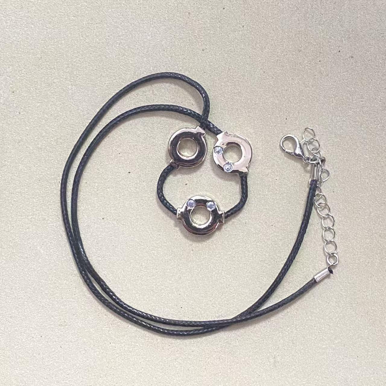 Akatsuki Itachi Uchiha Cosplay Set  Konoha Rogue Necklace Zhu Ring & Three-Ring Necklace High Quality Quality