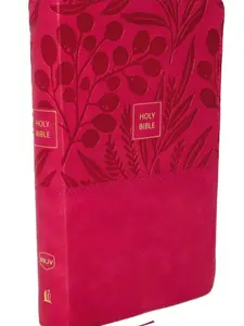 NKJV, End-of-Verse Reference Bible, Personal Size Large Print, Leathersoft, Pink, Red Letter, Comfort Print: Holy Bible, New King James Version Imitation Leather – Large Print, September 29, 2020