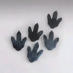 wooden dinosaur feet decor