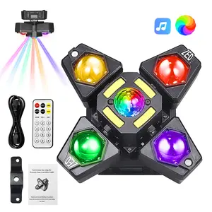 XDV 60W 3-in-1 Magic Ball Laser Strobe Light – Sound Active DMX512 Stage Party Light with RGBW LED for DJ Disco KTV Weddings