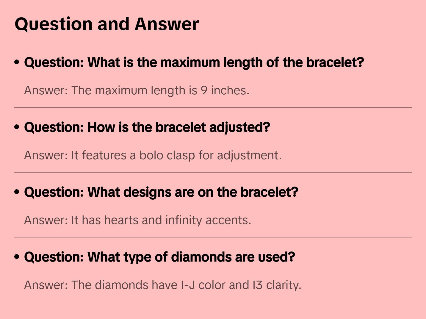 .925 Sterling Silver Diamond Accent Heart and Infinity 4”-10” Adjustable Bolo Bracelet (I-J Color, I3 Clarity)