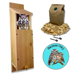 KingWood Original Cedar Owl Box, Screech Owl Nest