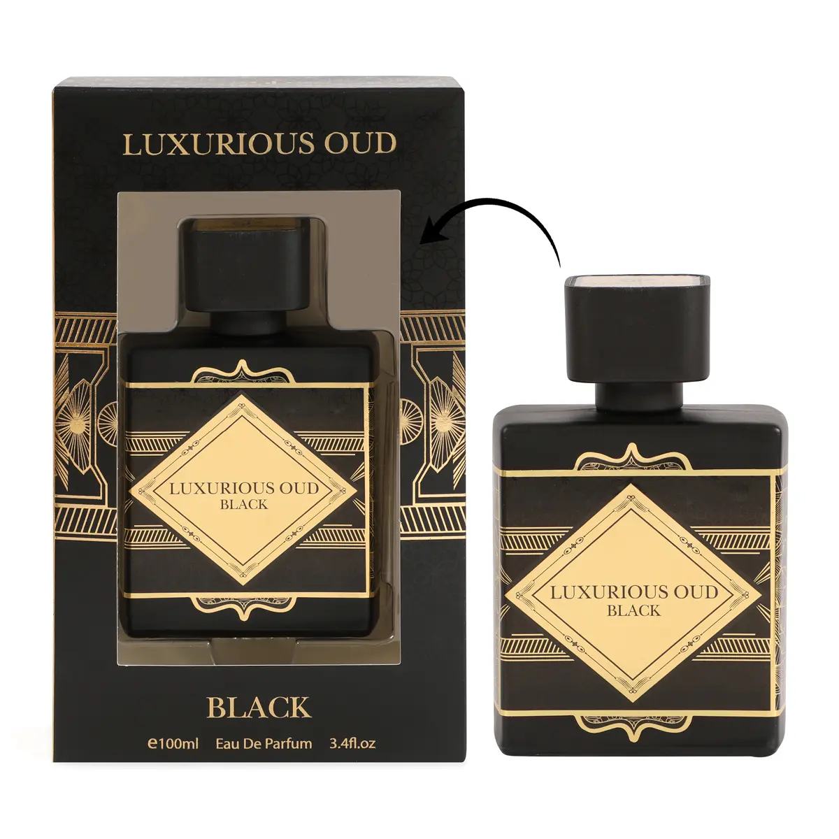 Luxurious Uod Black Perfume for Men and Women, Unisex Fragrance, Eau de Parfum 100ml