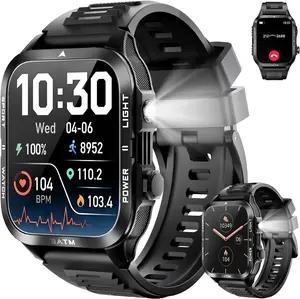 Smart Watch for Men Fitness Tracker - Professional Waterproof Bluetooth Calling Sports Watch, Sleep Monitor, Spo2 & Heart Rate Monitor, Compatible with Android and iOS