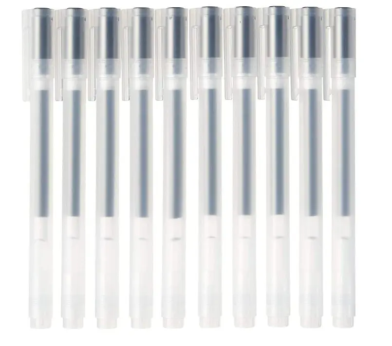 Clear Gel Pen Set - 10-Pack of Transparent Writing Instruments for Office & School Use