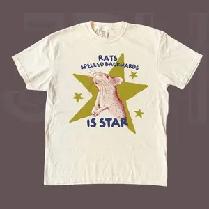 Rat Spelled Backwards is Star Comfort Colors Shirt, Funny Rat Graphic Tee, Funny Meme Tshirt