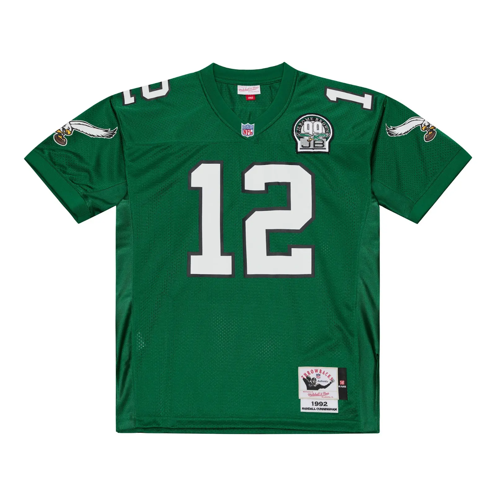Randall Cunningham Philadelphia Eagles 1992 Authentic Jersey - Mitchell & Ness NFL Throwback, 90s Retro Football Jersey