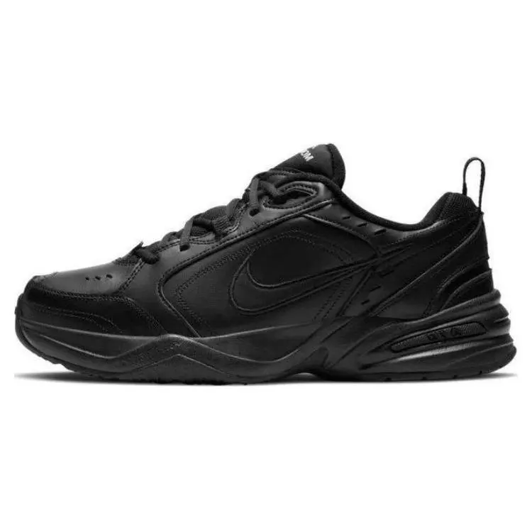 Nike Air Monarch 4 Triple Black Sneakers Retro Low Top Unisex 415445-001