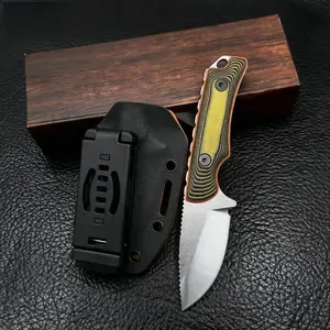 15017 Fixed Blade Outdoor Knife with Sheath – Durable 8Cr13MoV Steel & G10 Handle, Compact Camping and Hiking Utility Tool, Practical Everyday Carry Gear, Thoughtful Gift for Outdoor Lovers, Men & Adventure Fans