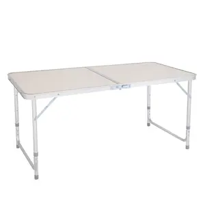 4Ft 48 inch Portable Multipurpose Folding Table in White for Camping