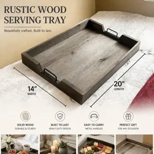 Rustic wood, serving trays