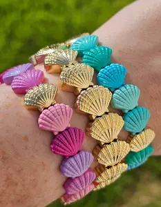 18k gold plated seashells bracelets