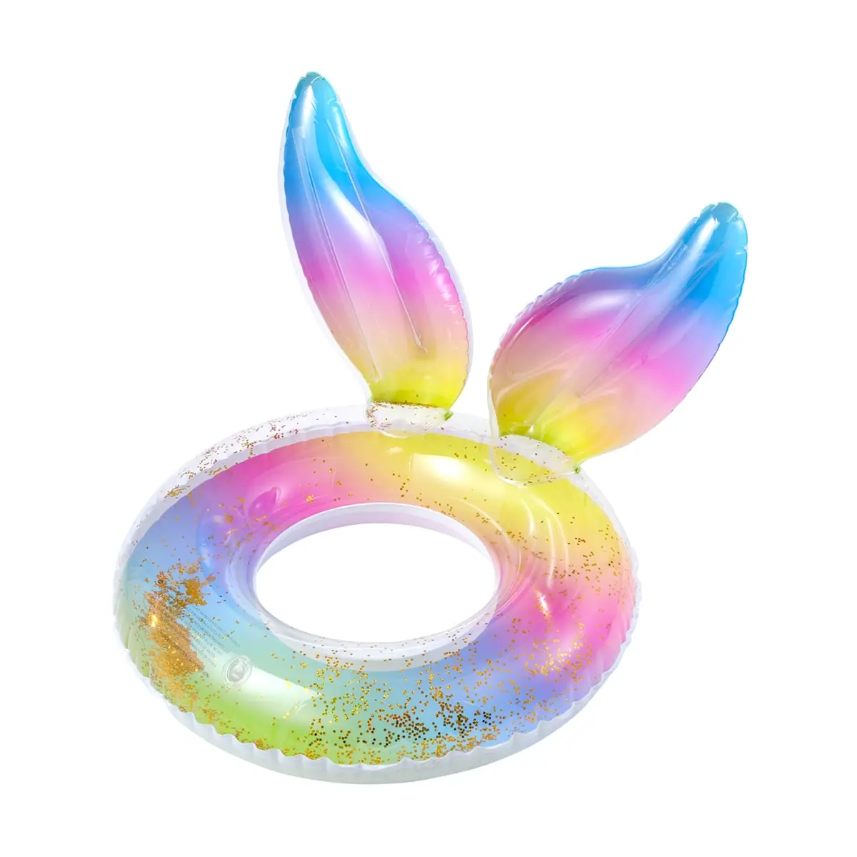 KAWASIMAYA Mermaid Design Inflatable Swim Ring - 12.2in Inner Diameter, Durable Material, Easy to Carry Vibrant Look Aquatic Gear for Kids and Adults, Swimming Training, Pool Parties, Beach Use