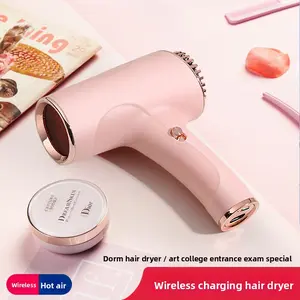 Portable Cordless Hair Dryer, Mini & Lightweight for Travel, Rechargeable, Perfect for Hotel & Camping