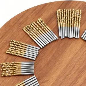Titanium-Coated Micro Drill Bits, Sharp for Fast Drilling in Wood/Metal/Plastic, Durable High-Speed Steel & Straight Shank for Secure Fit