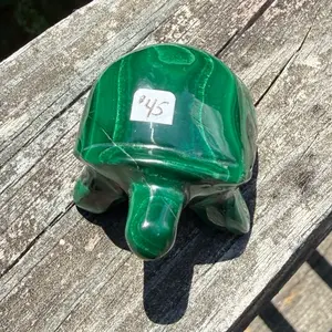 Natural Malachite (C3) Turtle Carving, Natural Crystal Decoration, Home House Decor Statement Item for Jewelry Accessories & Derivatives